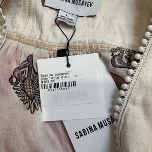 Sabina Musayev Floral Cream Dress